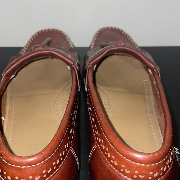 Anthropologie Bass Weejuns Brown Leather Tassel Loafers Comfort Shoes Size‎ 9 D
